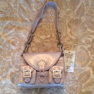 100% Italian Leather Lavender Leather Bag.